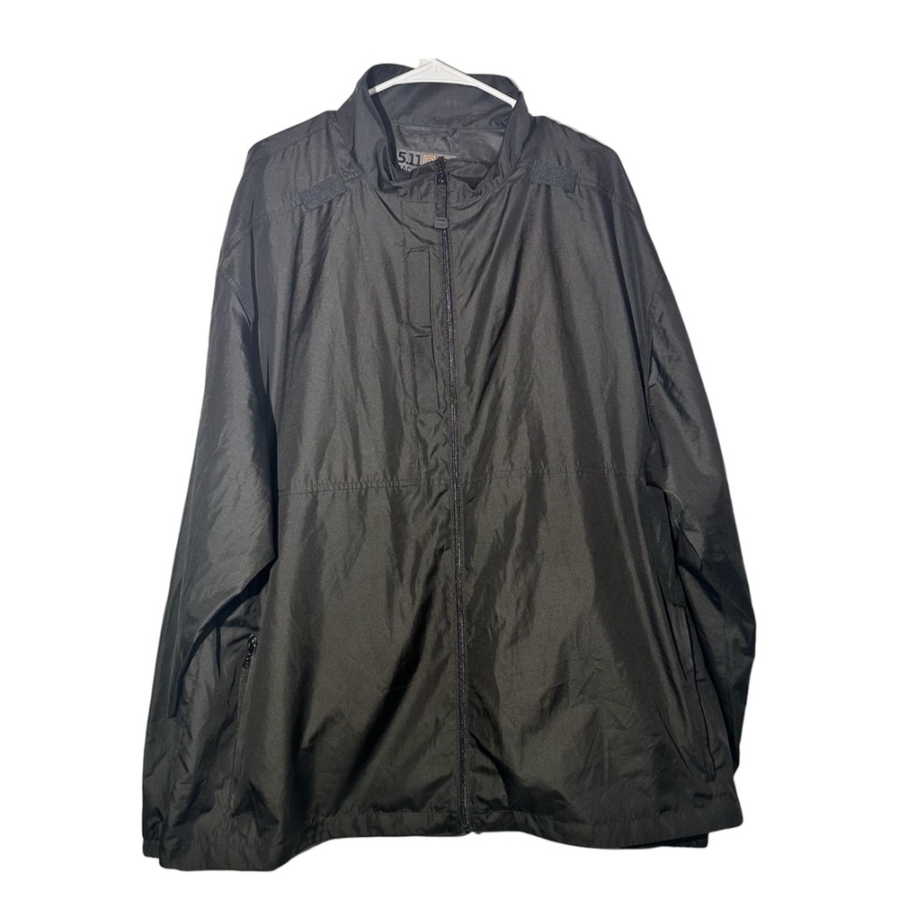 5.11 Tactical Men’s Packable Jacket Black Windbreaker Full Zip Size XXL